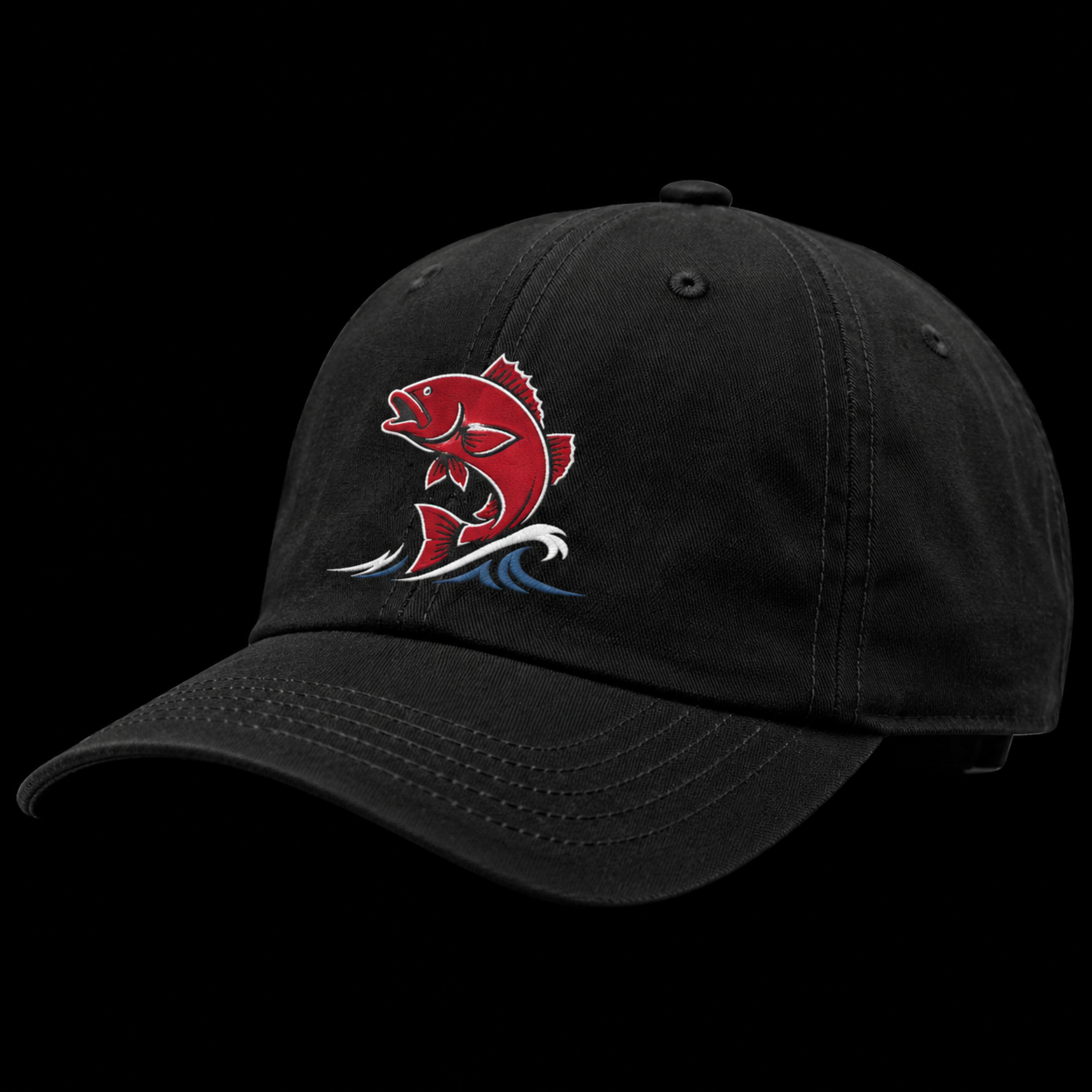Red Fish Black cap